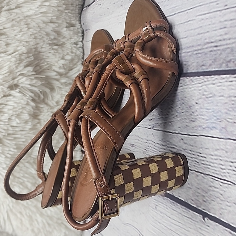 Tory Burch Brown Strappy Women's Heels Size 7